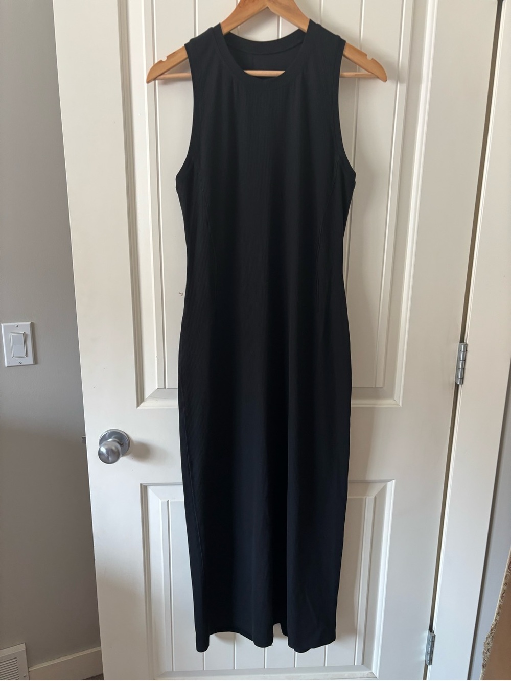 Lululemon Align Ribbed Midi Dress Black Size 8 NWOT Nulu Sleeveless